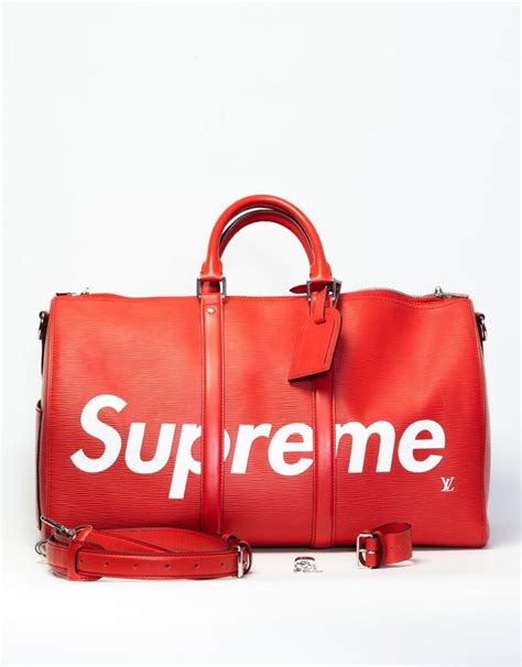 supreme lv duffle|red epi bandouliere duffle.